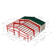 Baixo custo pré -edifícios Construção Kits de construção de aço pré -fabricados Storage Shed Secur Structure Warehouse